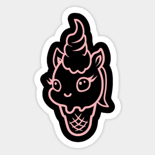 Ice Cream Unicorn Sticker